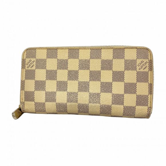 Louis Vuitton Damier Azur Zippy Wallet N41660 White  Men's Women's Unisex - Picture 1 of 16